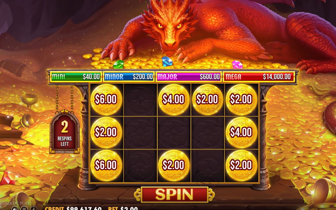Respin bonus holding Money symbols with the counter at three