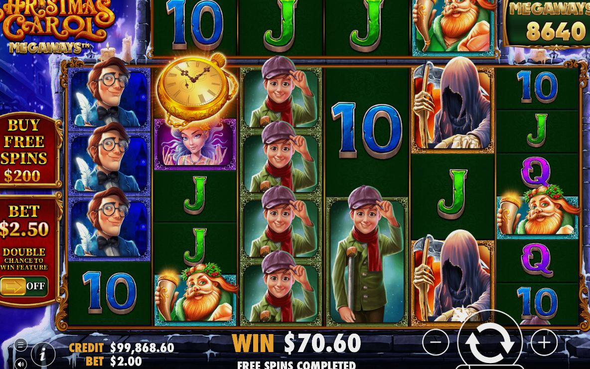 Base Game grid with variable reel heights across six reels
