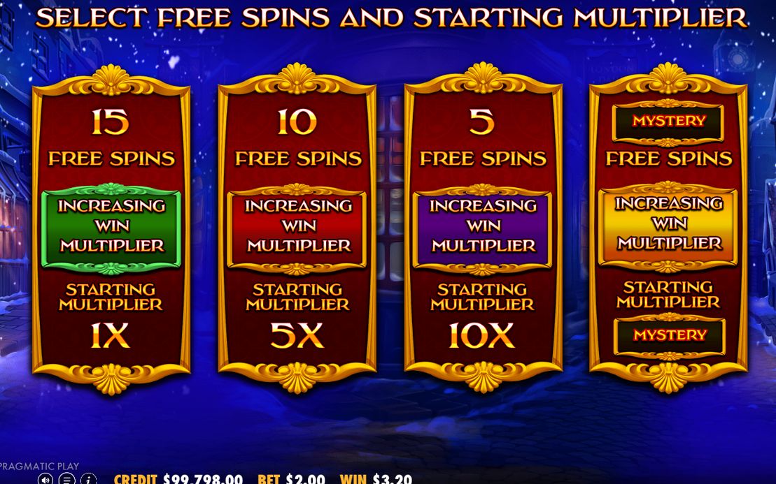 Free Spins round with scatter symbols on the grid